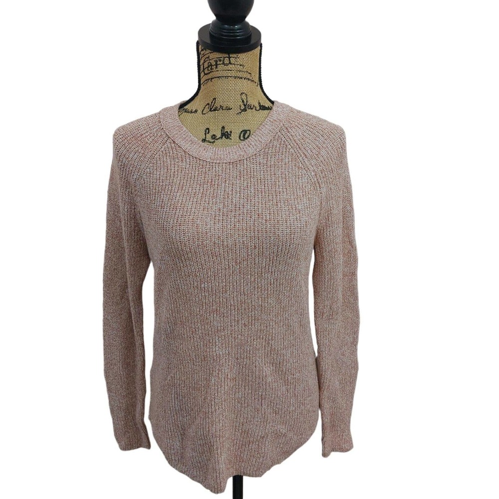 LOFT Rose Heathered Scoop Neck Sweater